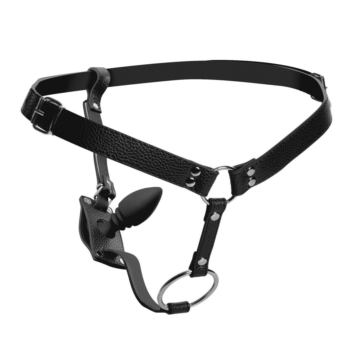 Strict Male Cock Ring Harness With Silicone Anal Plug Black Simply Pleasure Strict Male Cock Ring Harness With Silicone Anal Plug Black Simply Pleasure