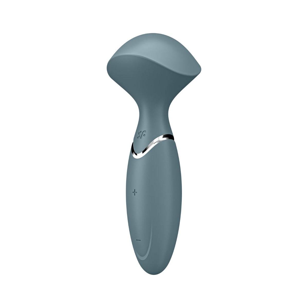 Front View Product - Satisfyer Mini Wand-er Wand Vibrator Stone Grey