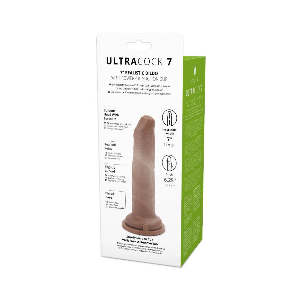 Me You Us Uncut Ultra Cock Caramel Realistic Dildo 7 Inch - Simply Pleasure