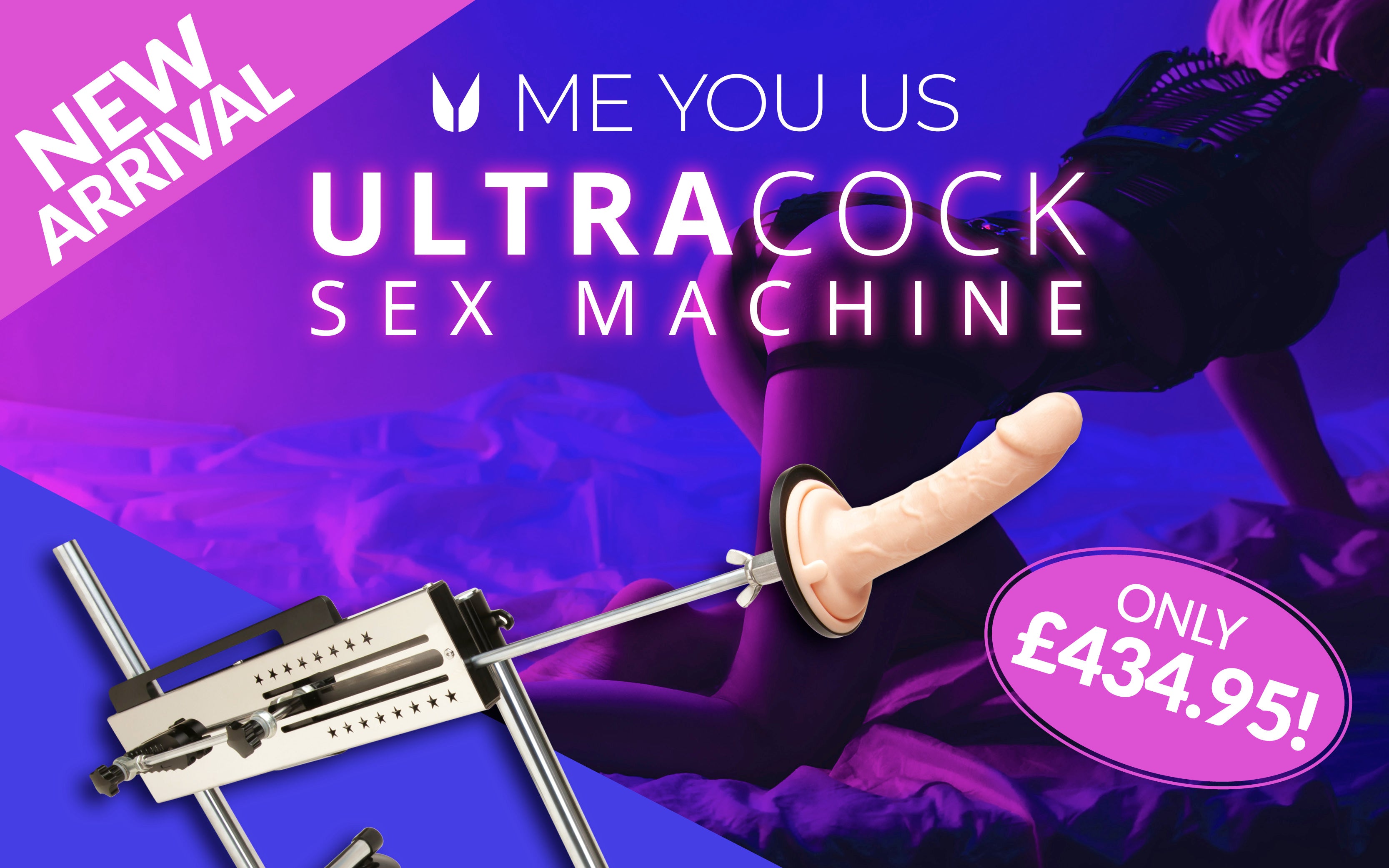New Me You Us Sex Machine - Only £435.95 - Homepage Banner - Simply Pleasure - Desktop