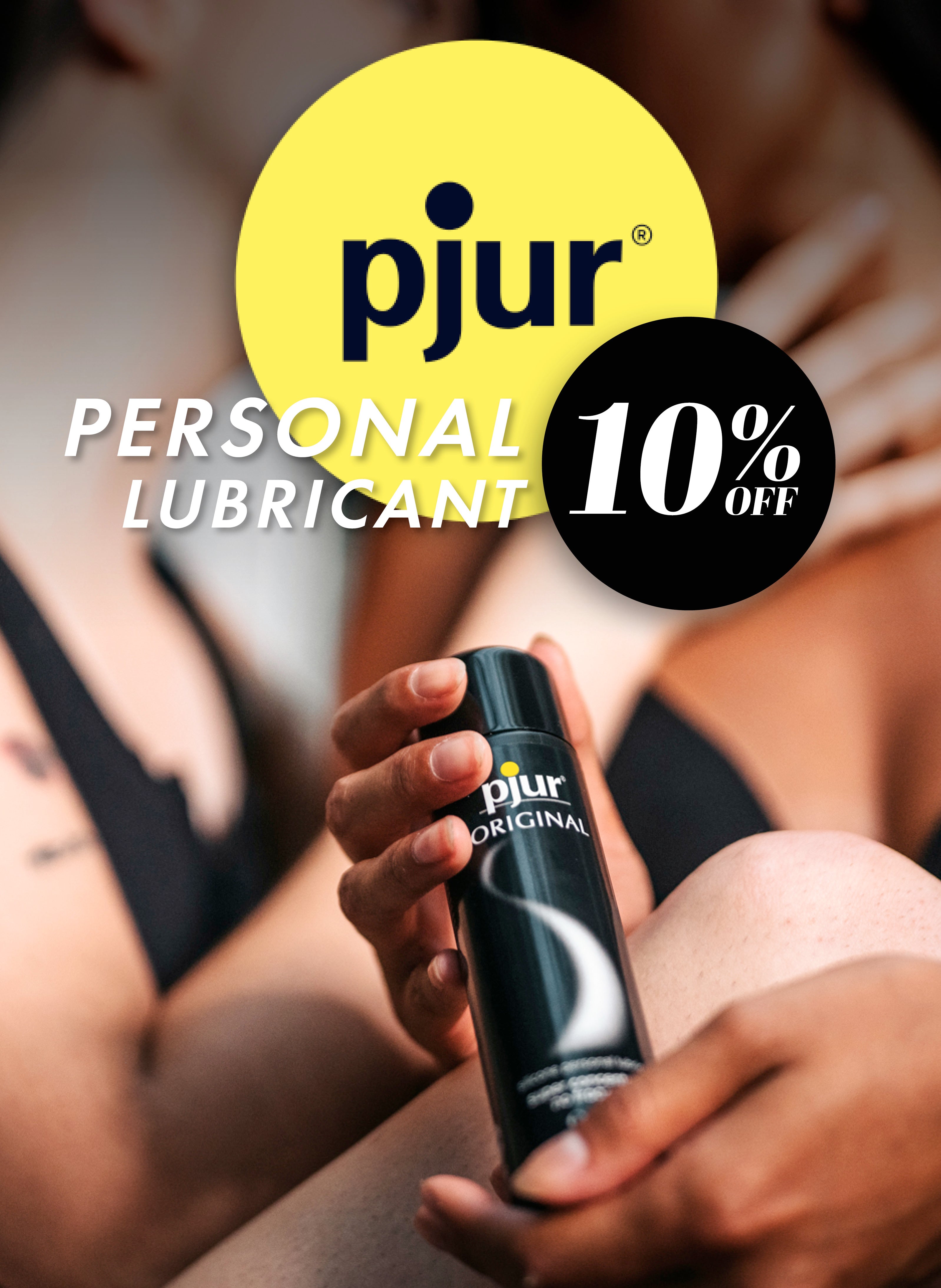 Simply Pleasure  Homepage Banner - 10 percent off PJUR Lube Image - Mobile Image