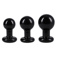 Doc Johnson The Classic Round Butt Plug 3 Piece Set Black