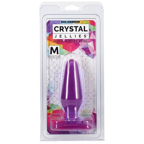 Crystal Jellies Butt Plug Purple Medium - Simply Pleasure