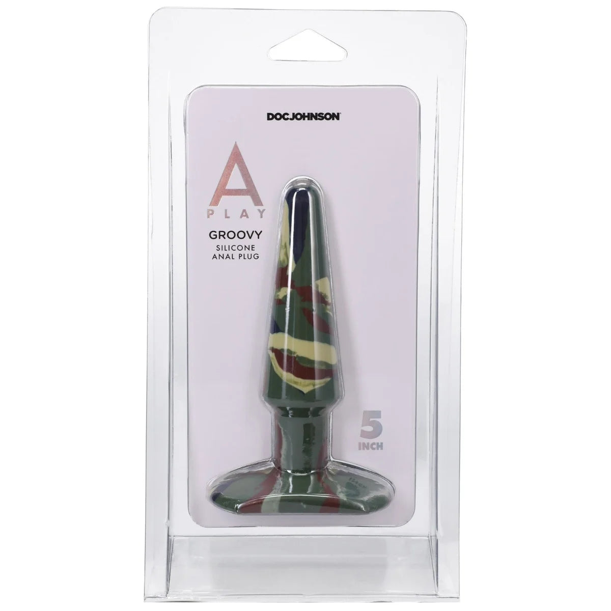 A-Play Groovy Silicone Butt Plug Camouflage 5 Inch