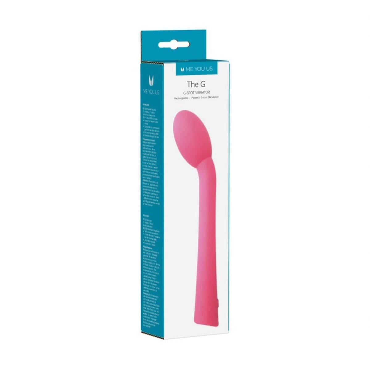 Front Side View Packaging - Me You Us The G G-Spot Vibrator Pink - Simply Pleasure