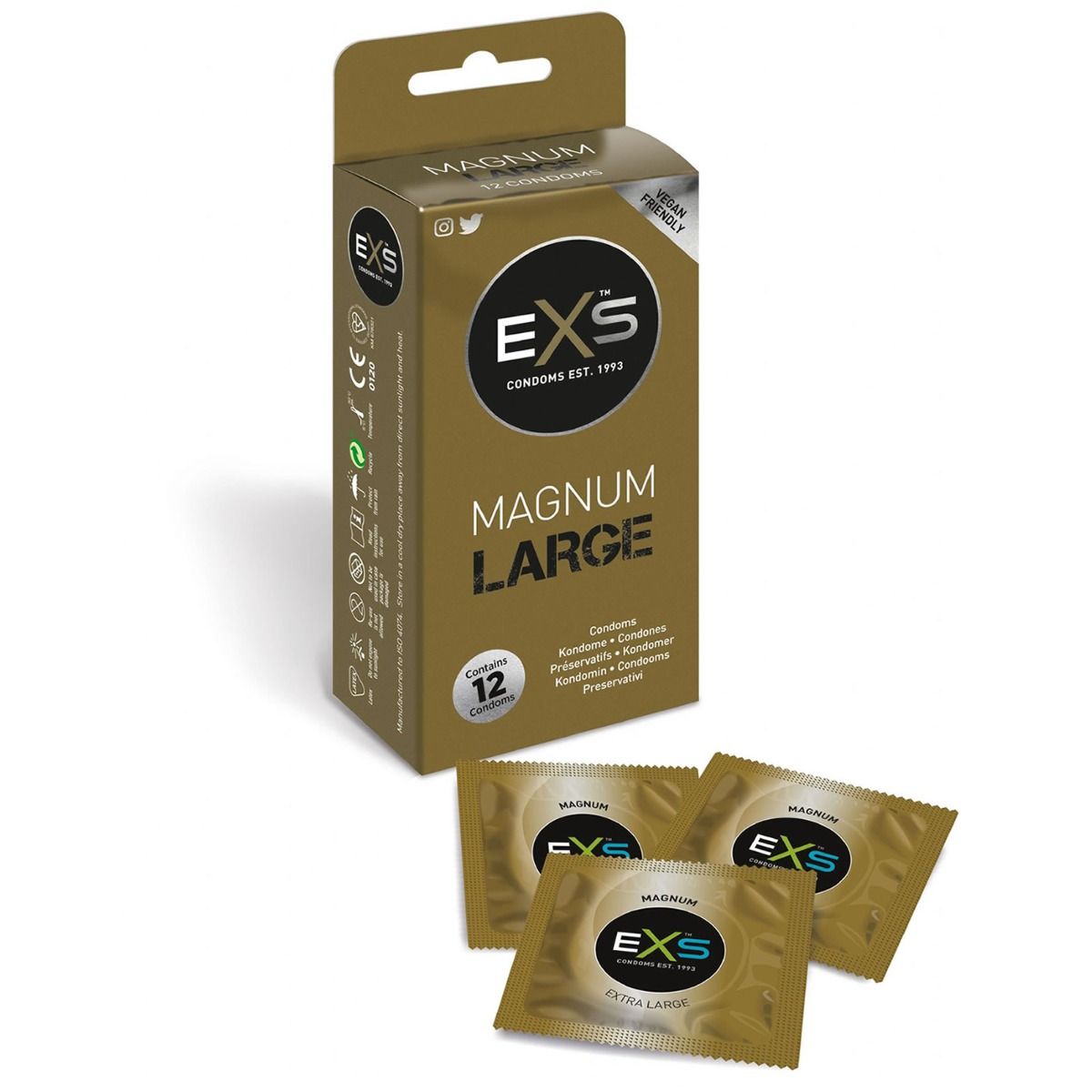 EXS Magnum Large Condoms 12 Pack - Simply Pleasure