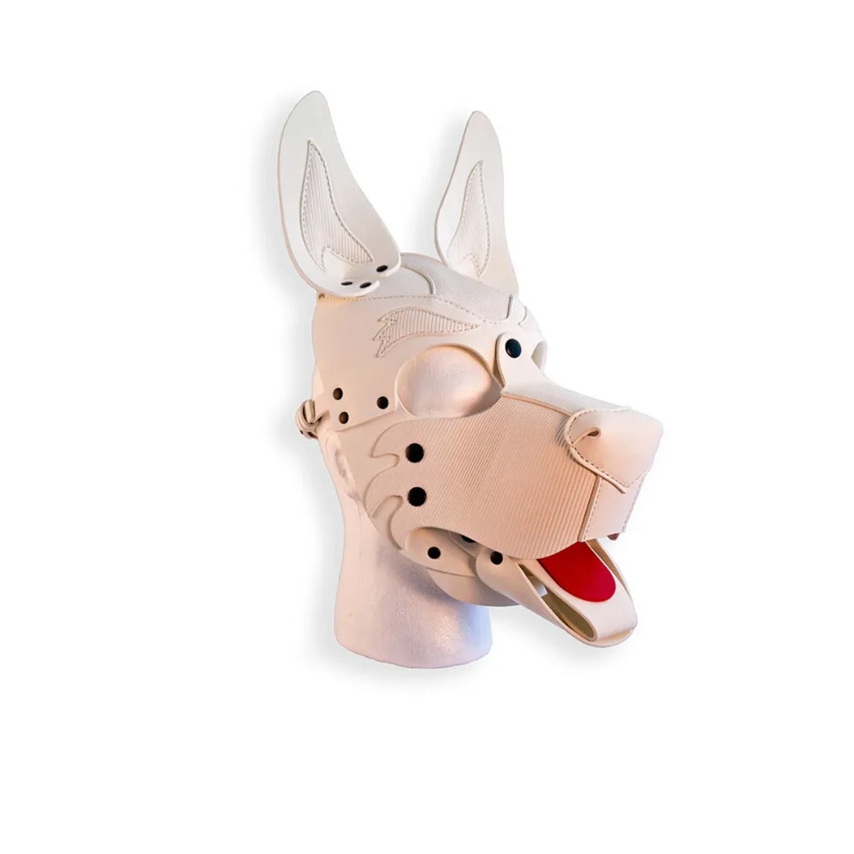 Brutus Pup Hood Vegan Leather White & White