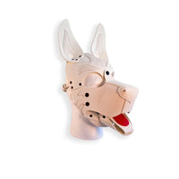 Brutus Pup Hood Vegan Leather White & White