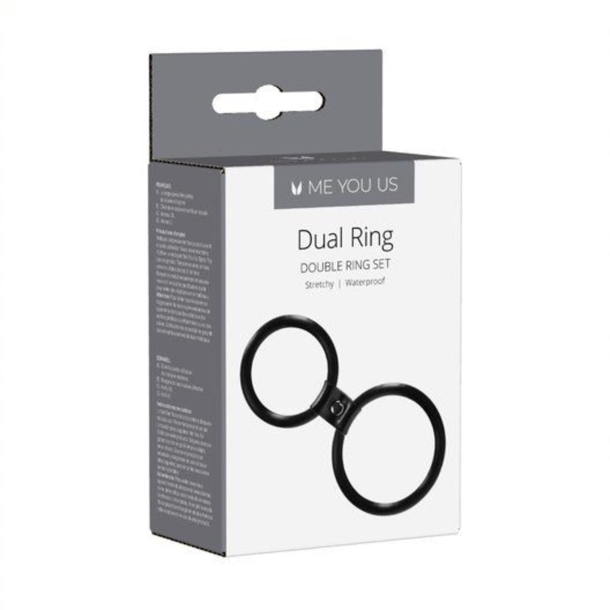 Me You Us Dual Ring Double Cock Ring Set Black - Simply Pleasure