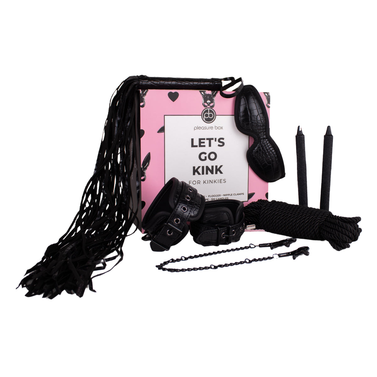 Dreamtoys Pleasure Box Let's Go Kink Sex Toy Kit Black