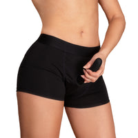 Dreamtoys Bold Rex Strap On Short With Dildo Black