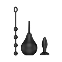 Nexus Anal Beginner Douche Butt Plug & Anal Beads Kit Black