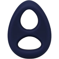 Rock Solid The Code Silicone Cock Ring With Bandana Navy Blue