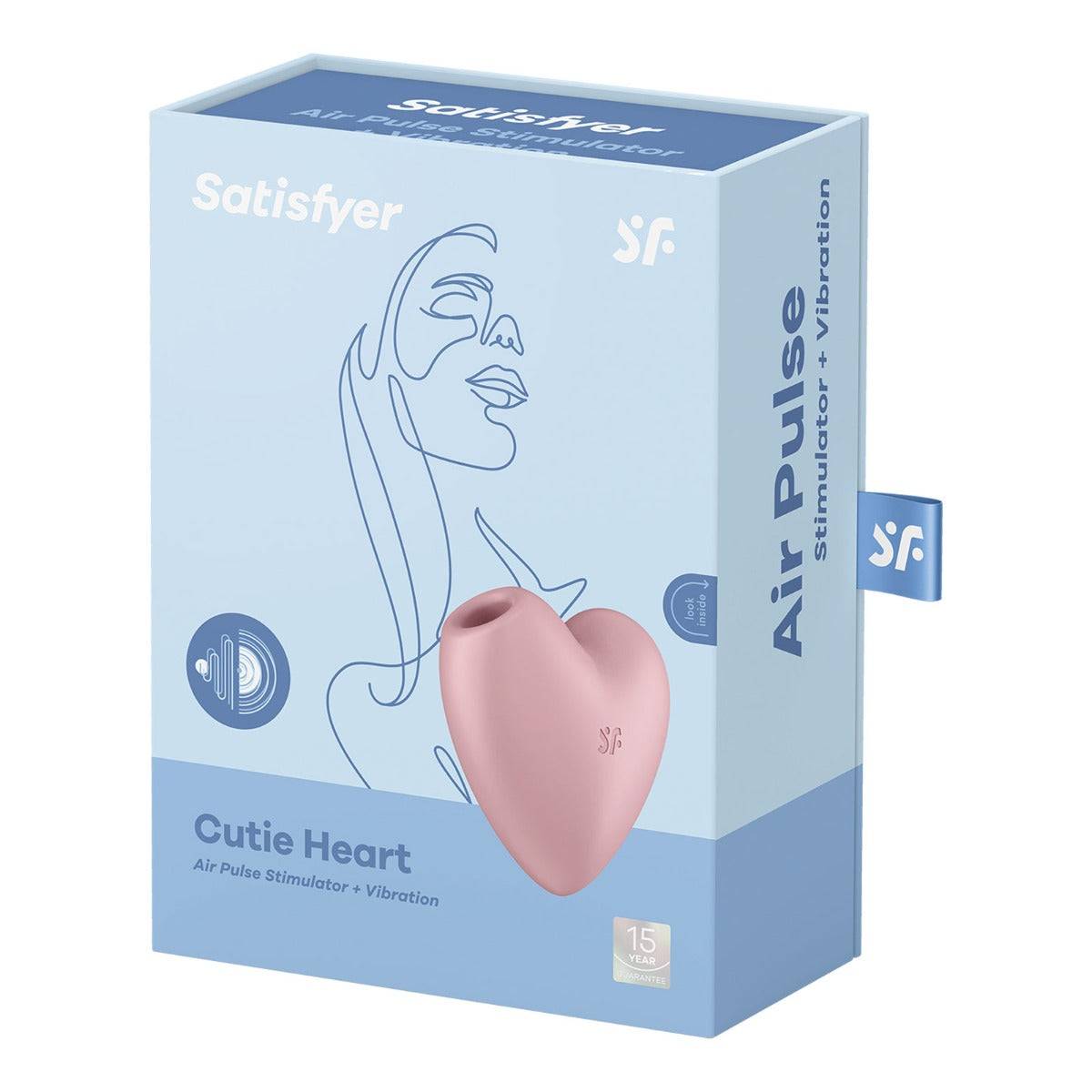 Satisfyer Cutie Heart Air Pulse Stimulator Light Red