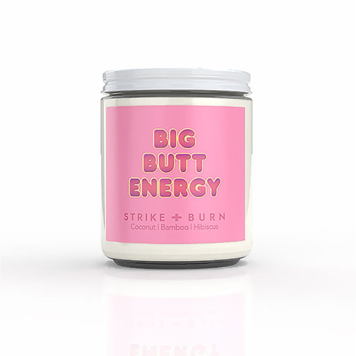 Strike + Burn Big Butt Energy Candle Coconut Bamboo Hibiscus