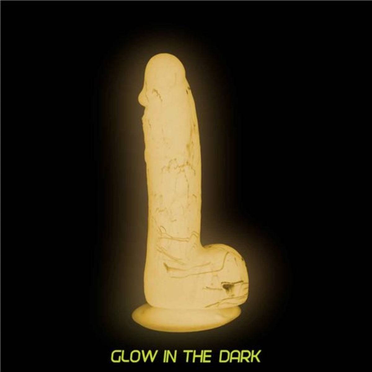 Addiction Brandon Glow In The Dark Silicone Dildo Pink Swirl 7.5 Inch - Simply Pleasure