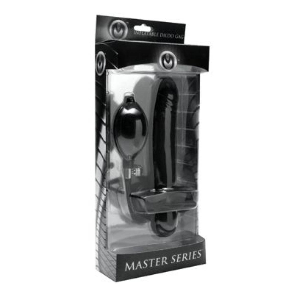 Master Series Inflatable Gag With Dildo Black