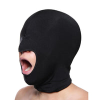 Master Series Blow Hole Open Mouth Spandex Hood Black
