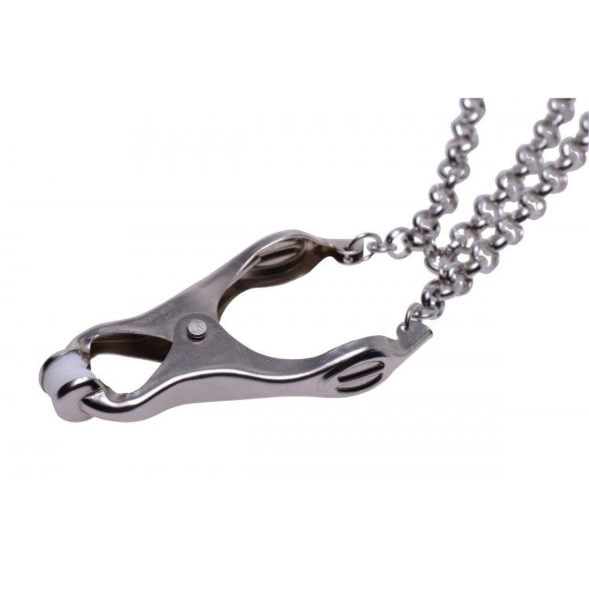 Master Series Affix Triple Chain Nipple Clamps Silver