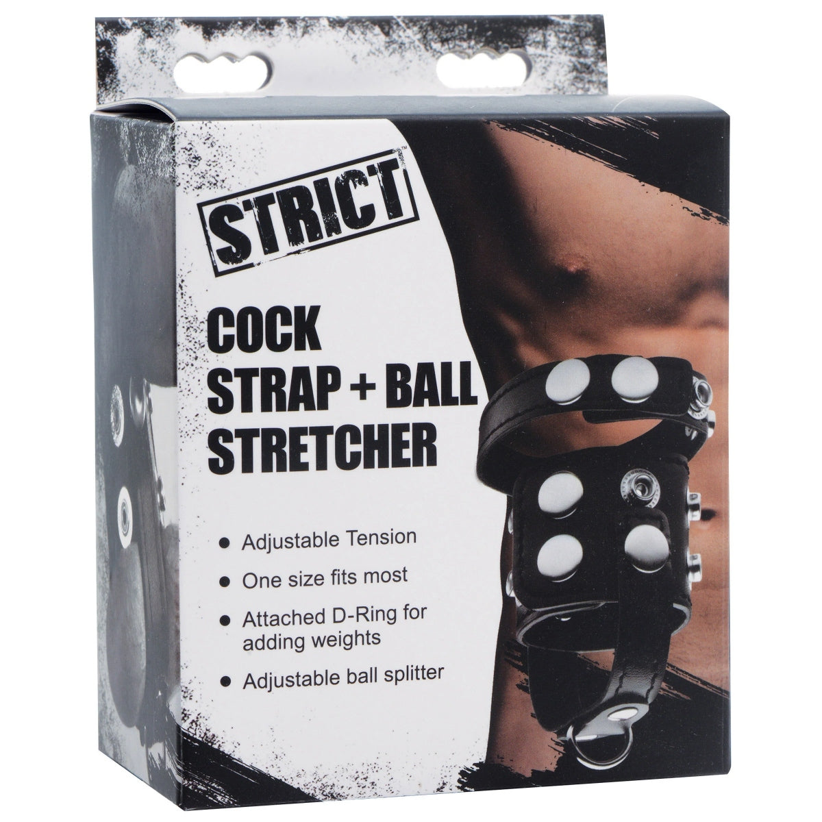 Strict Cock Strap & Ball Stretcher Black