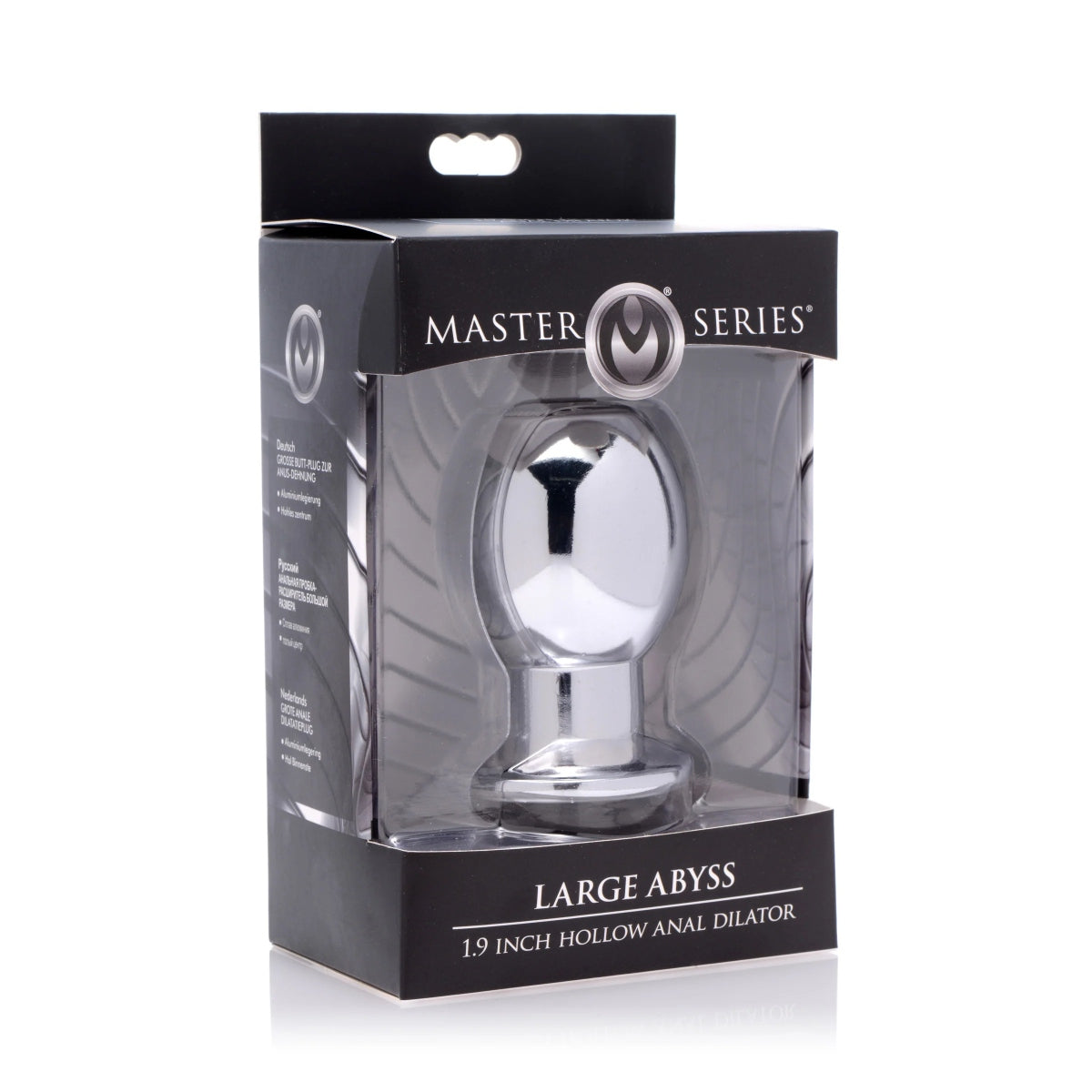 Master Series Large Abyss Hollow Anal Dilator Silver 1.9 Inch