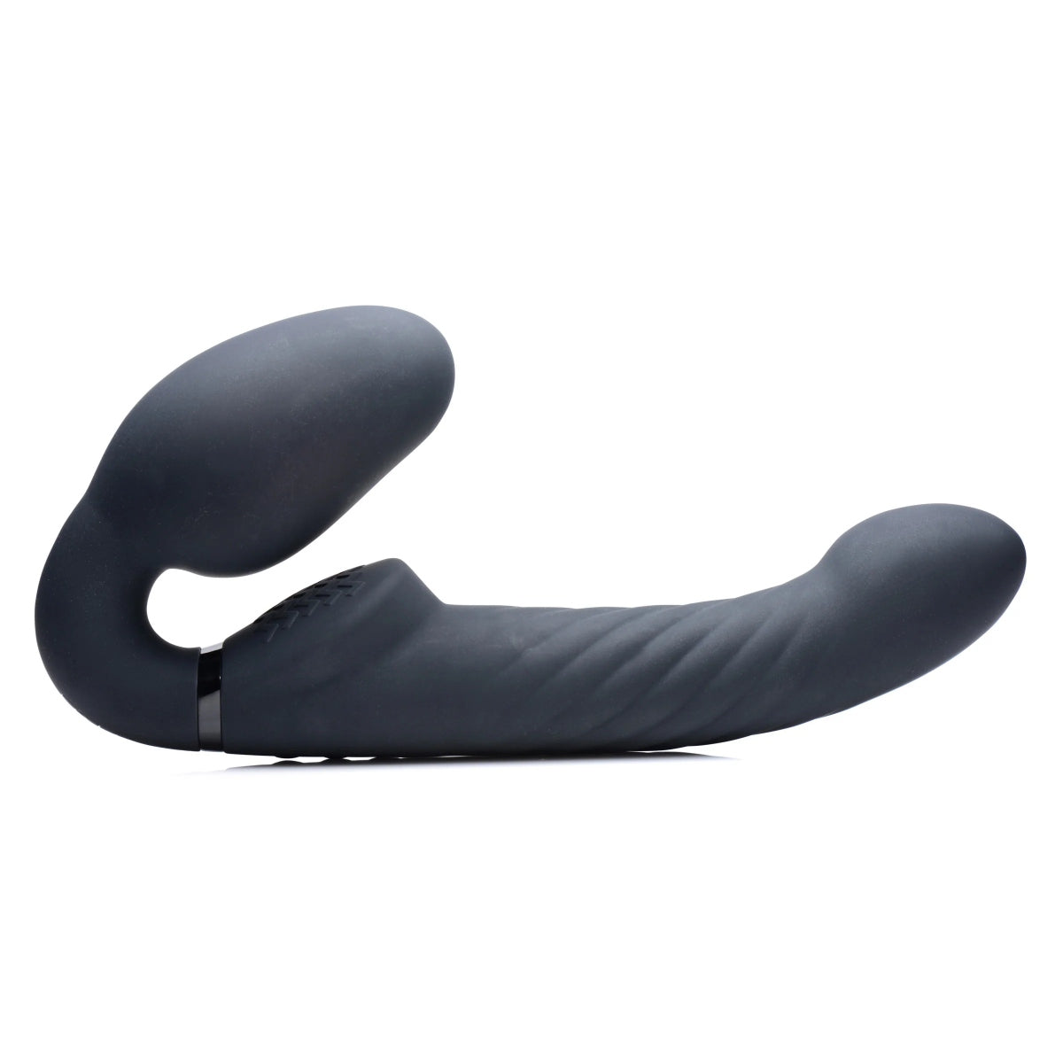 Strap U Ergo Fit Twist Inflatable & Vibrating Strapless Strap-On Black