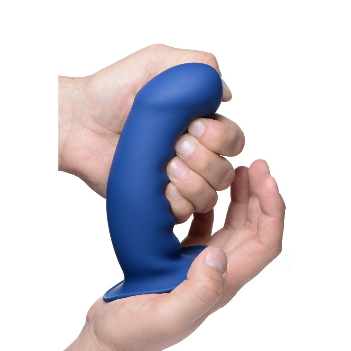 Squeeze-It Squeezable Thick Phallic Dildo Blue 6.5 Inch
