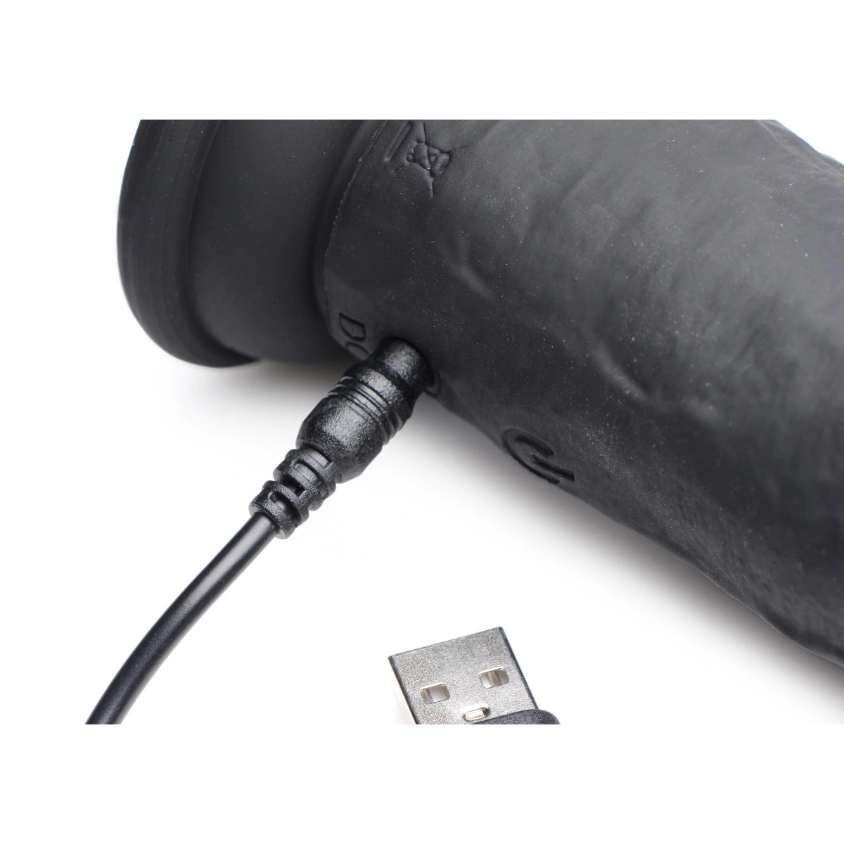 Strap U Power Player 28X Vibrating Silicone Dildo With Remote Black 6.5 Inch