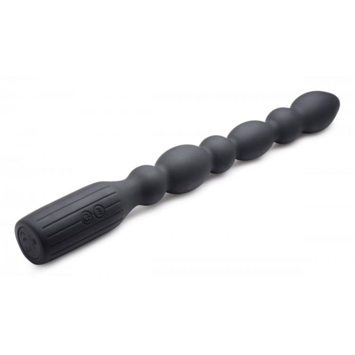 Master Series Viper Beads Premium Silicone Anal Beads Vibrator Black