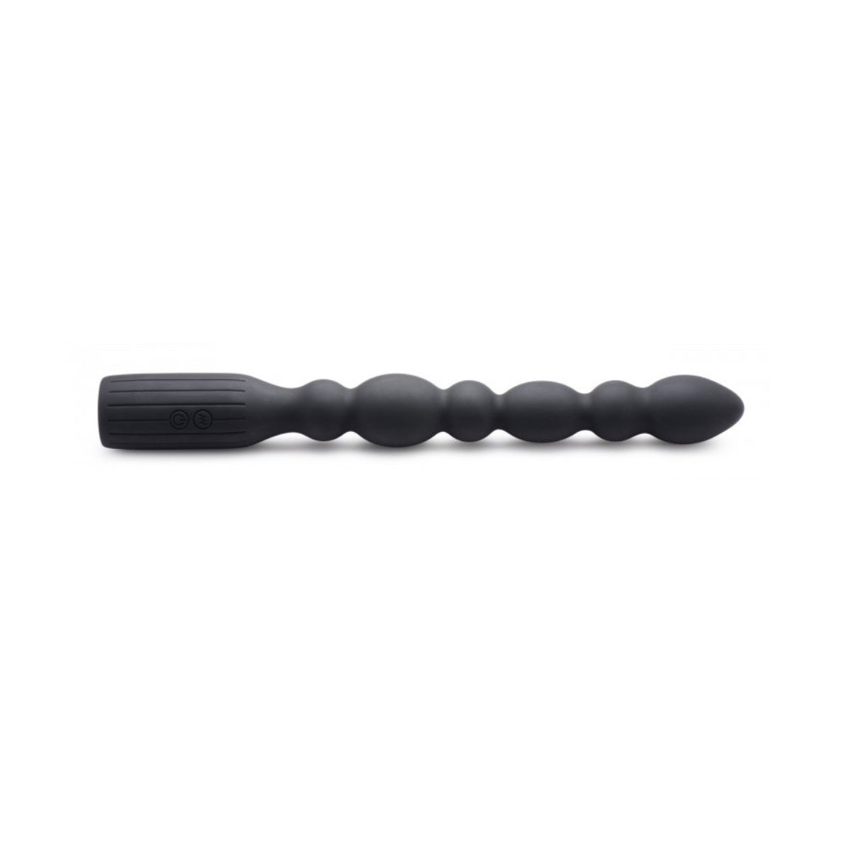 Master Series Viper Beads Premium Silicone Anal Beads Vibrator Black
