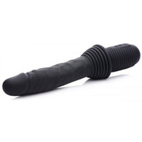 Master Series 10X Thrust Master Vibrating & Thrusting Dildo With Handle Black