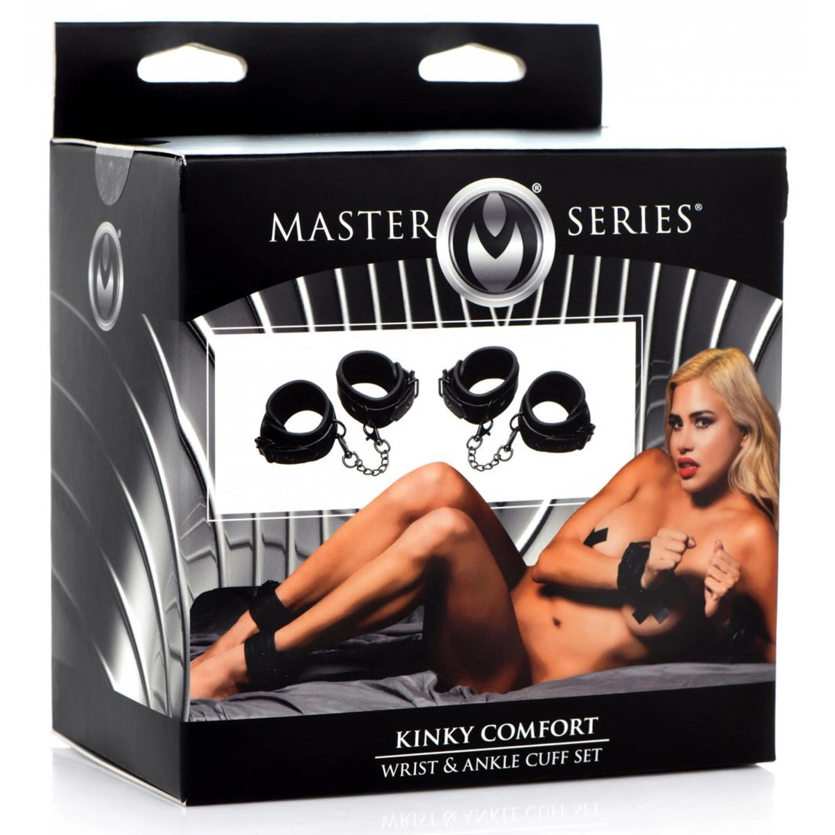 Master Series Kinky Comfort Wrist & Ankle Cuff Set Black