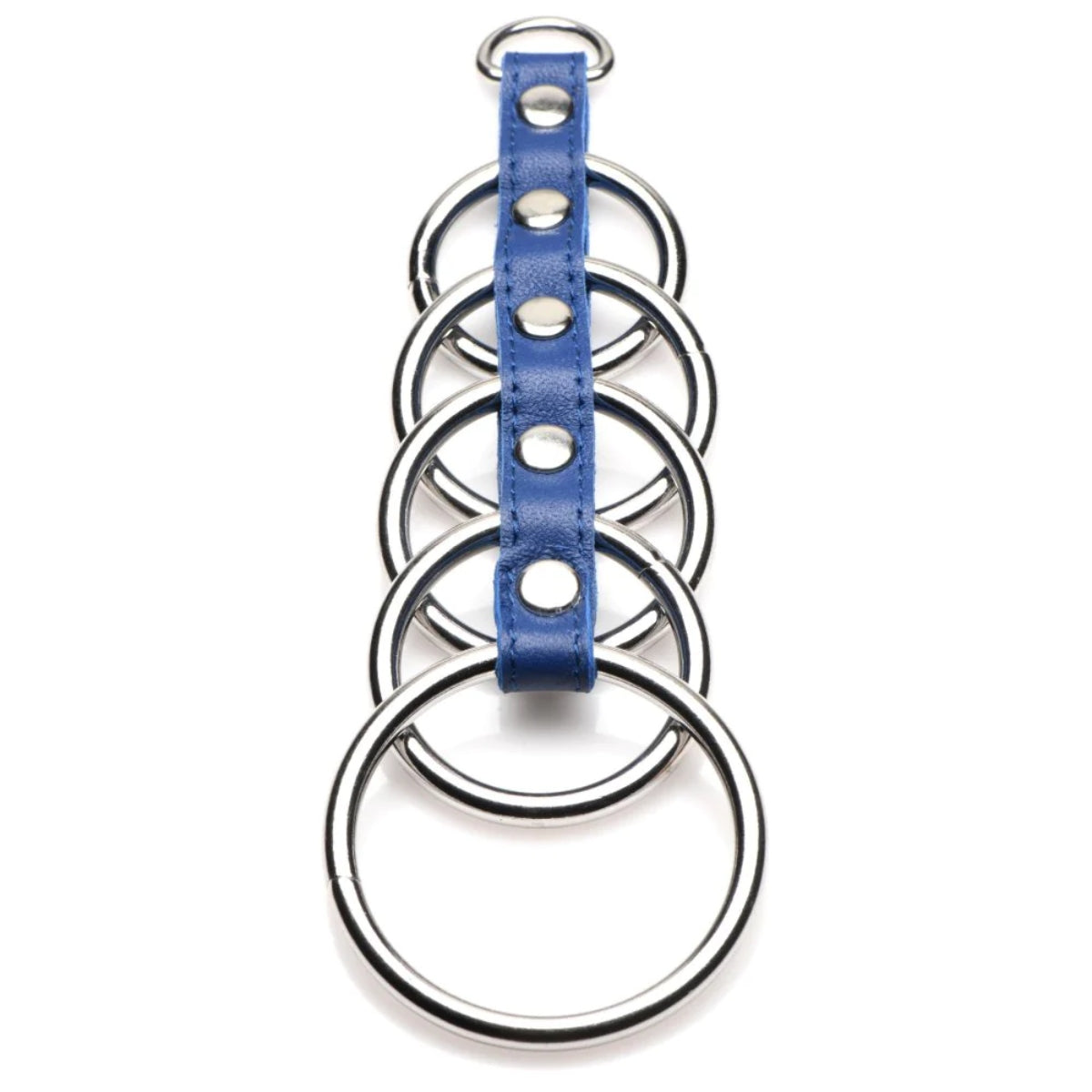 Strict Leather Cock Gear Leather And Steel Gates Of Hell Cock Ring Blue
