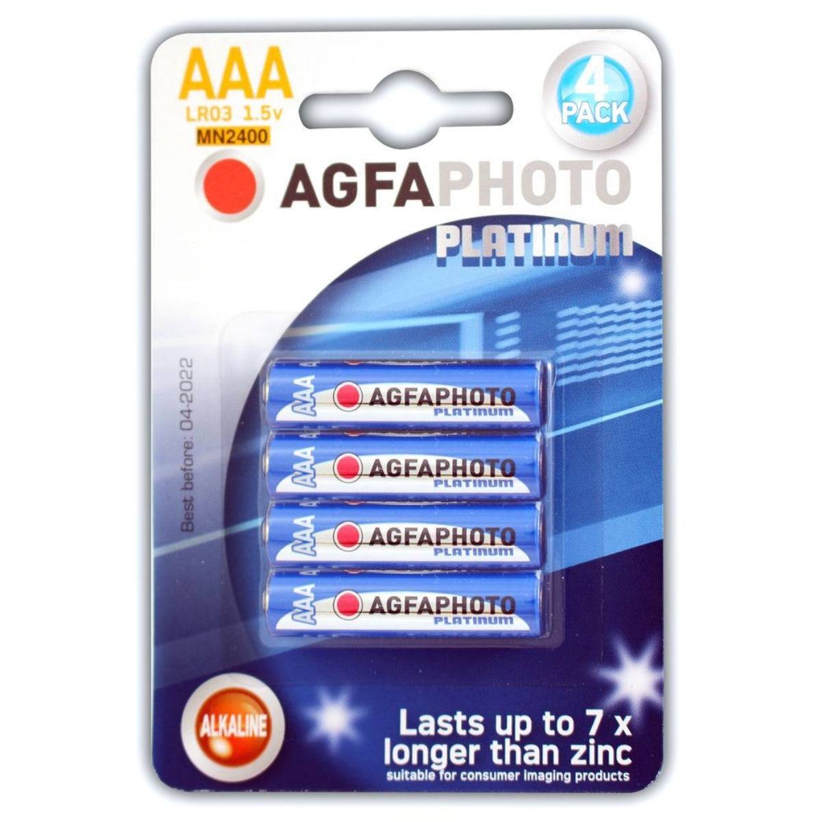 AGFA Photo Platinum AAA Batteries 4 Pack - Simply Pleasure