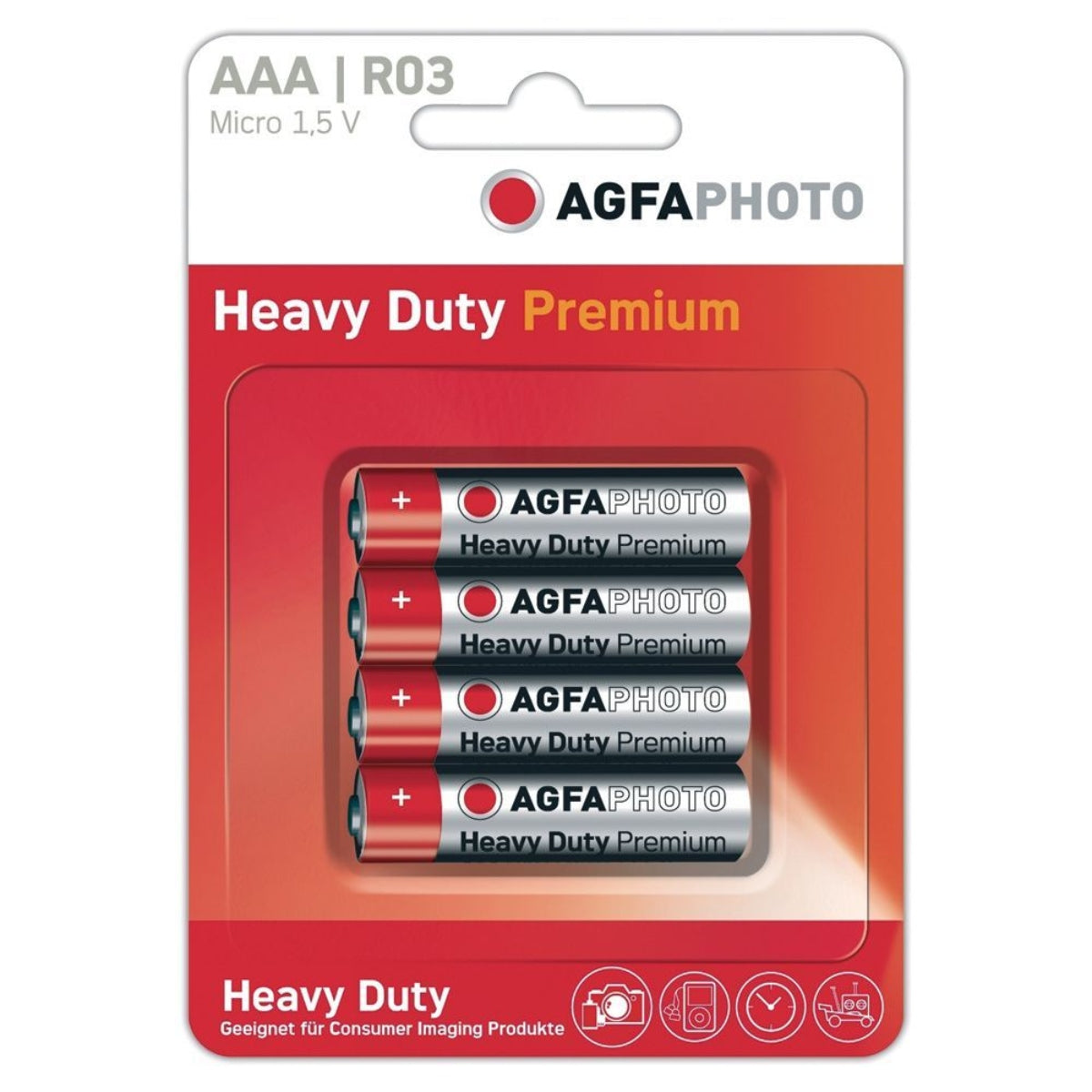 AGFA Photo Heavy Duty Premium AAA Batteries 4 Pack - Simply Pleasure