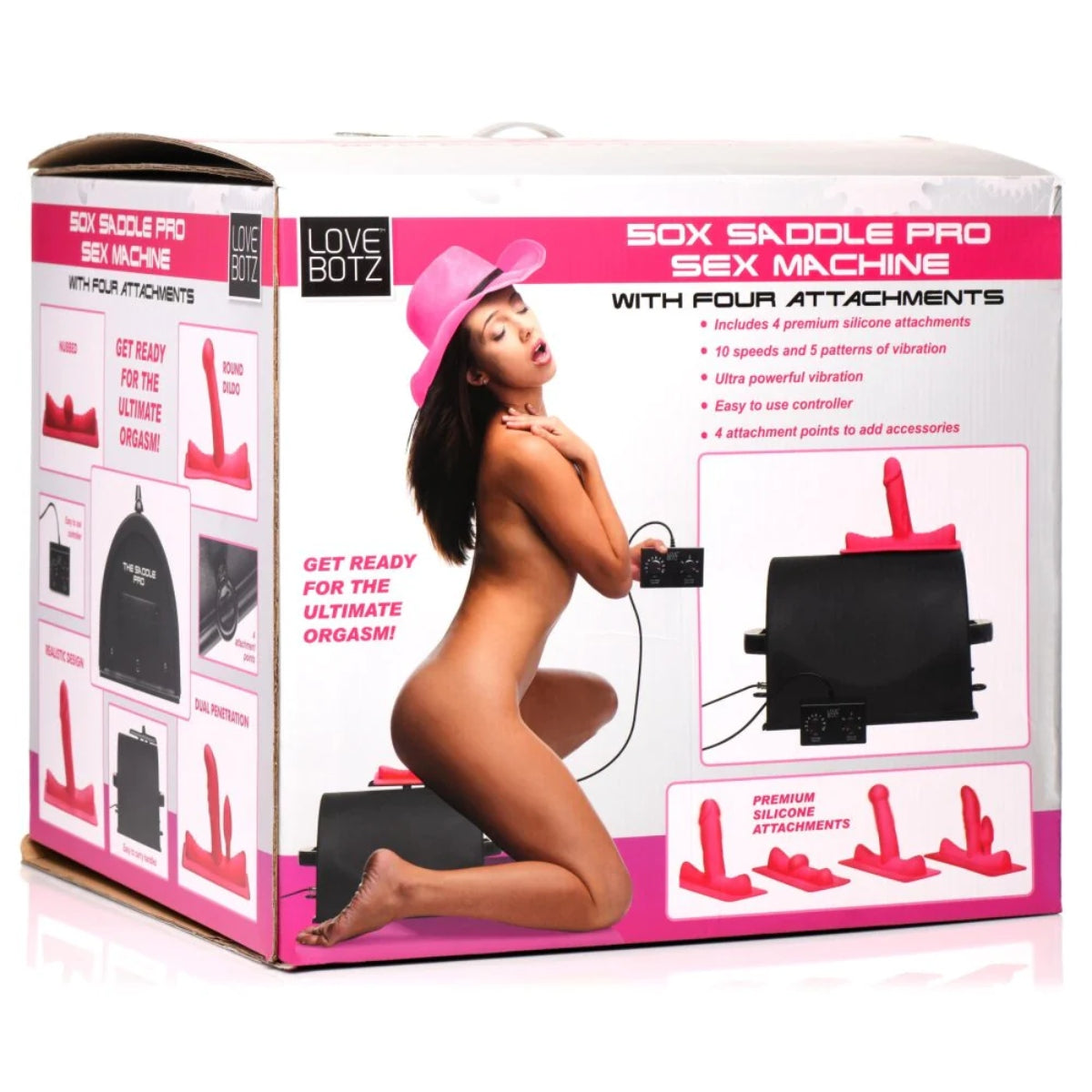 LoveBotz 50X Saddle Pro Sex Machine Black Pink