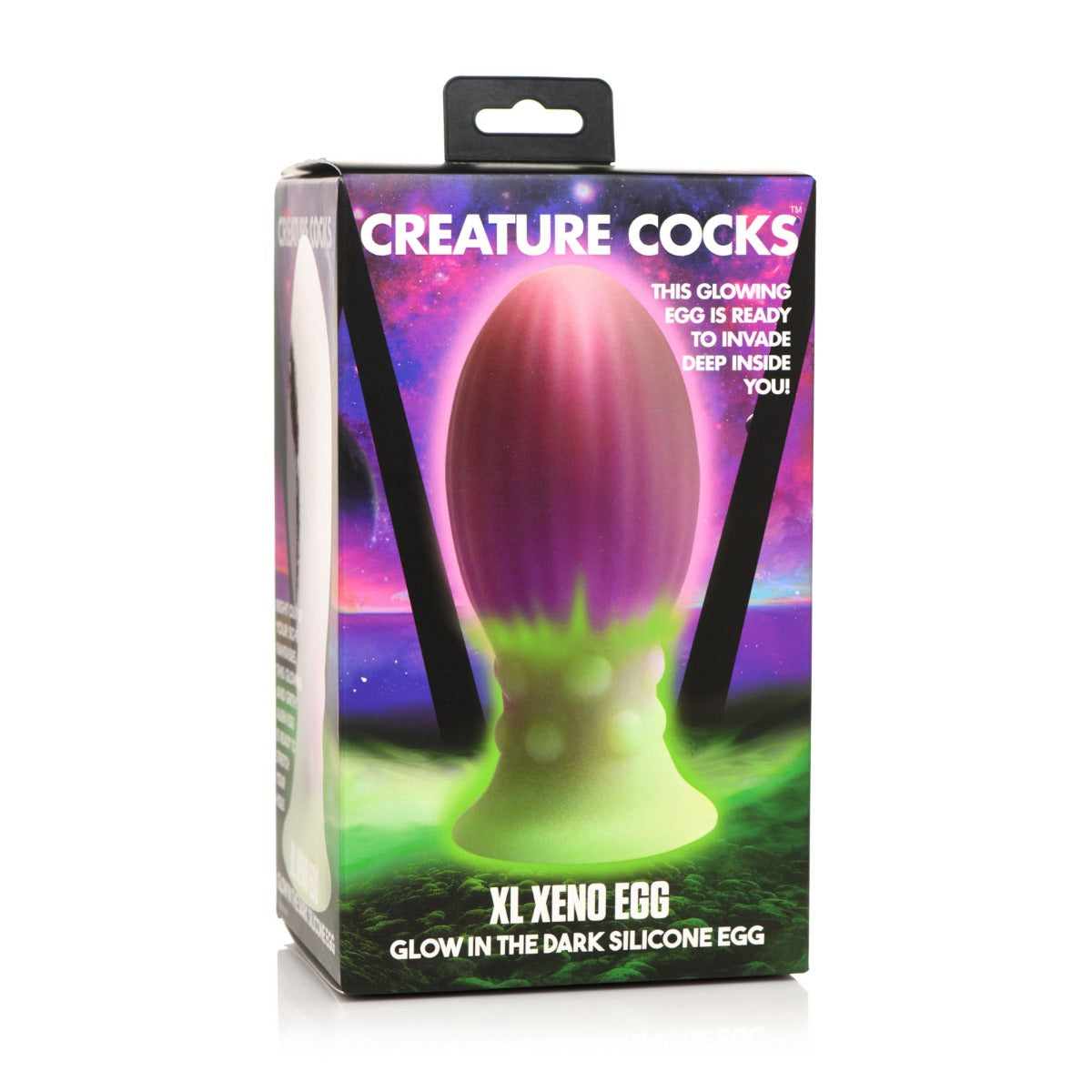 Creature Cocks XL Xeno Egg Glow In The Dark Silicone Butt Plug Pink - Simply Pleasure