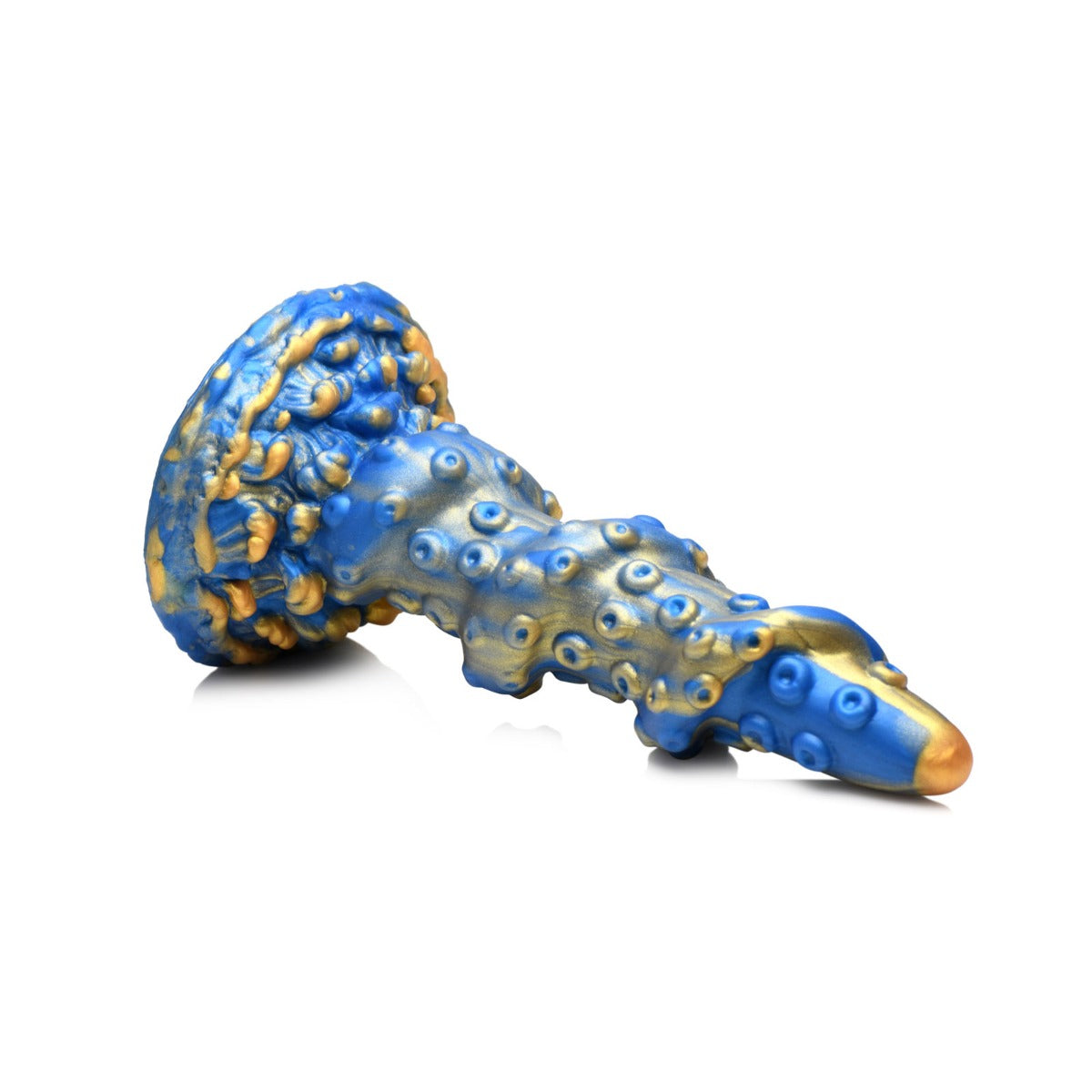 Creature Cocks Lord Kraken Tentacled Silicone Dildo Blue Gold - Simply Pleasure