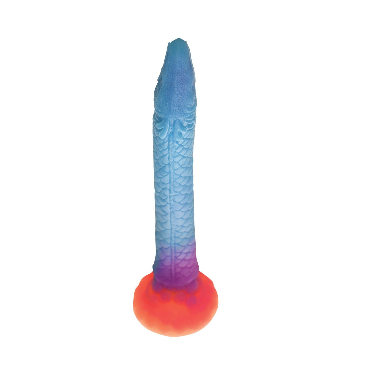 Creature Cocks Makara Glow In The Dark Snake Silicone Dildo Blue Pink - Simply Pleasure