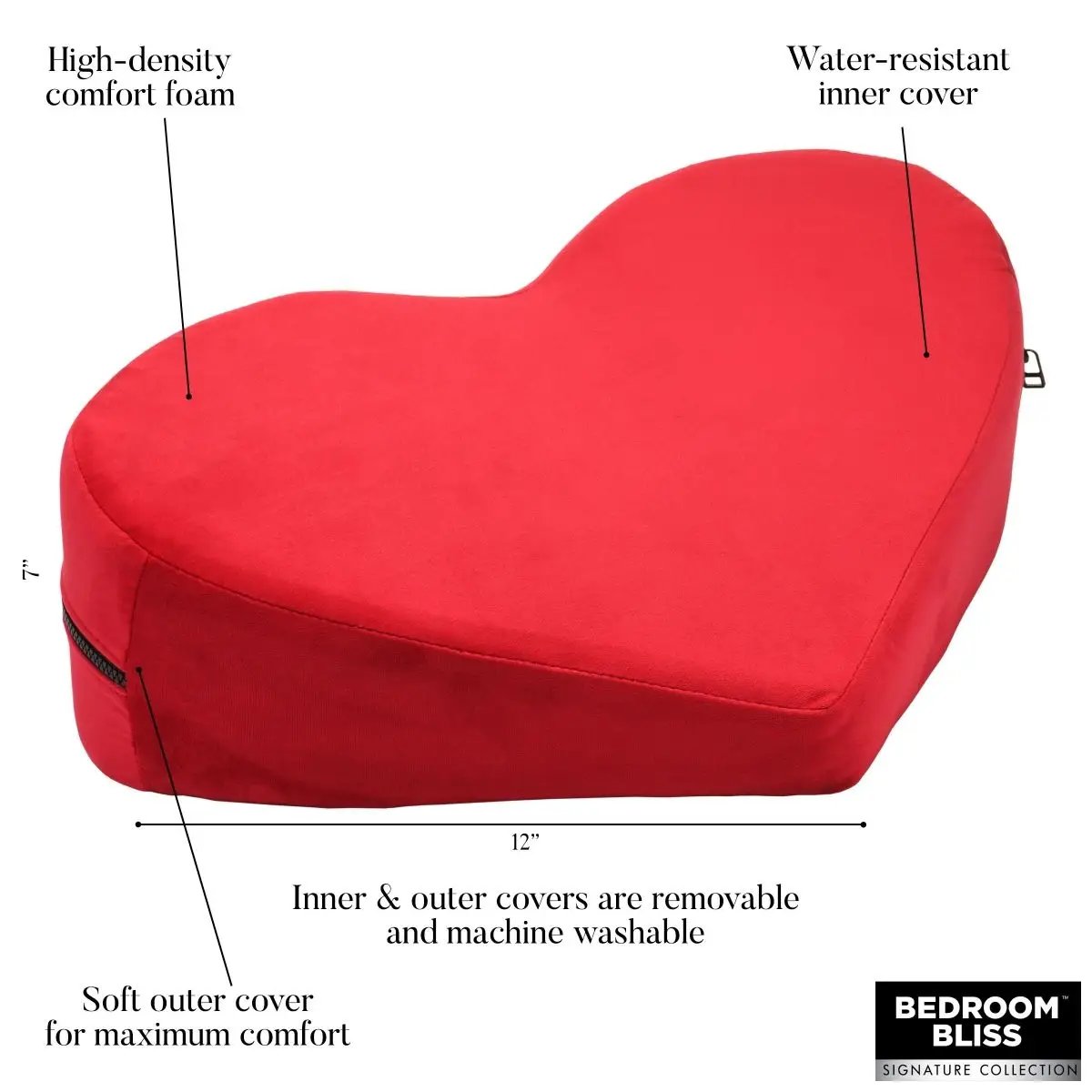 Bedroom Bliss Love Pillow Red - Simply Pleasure
