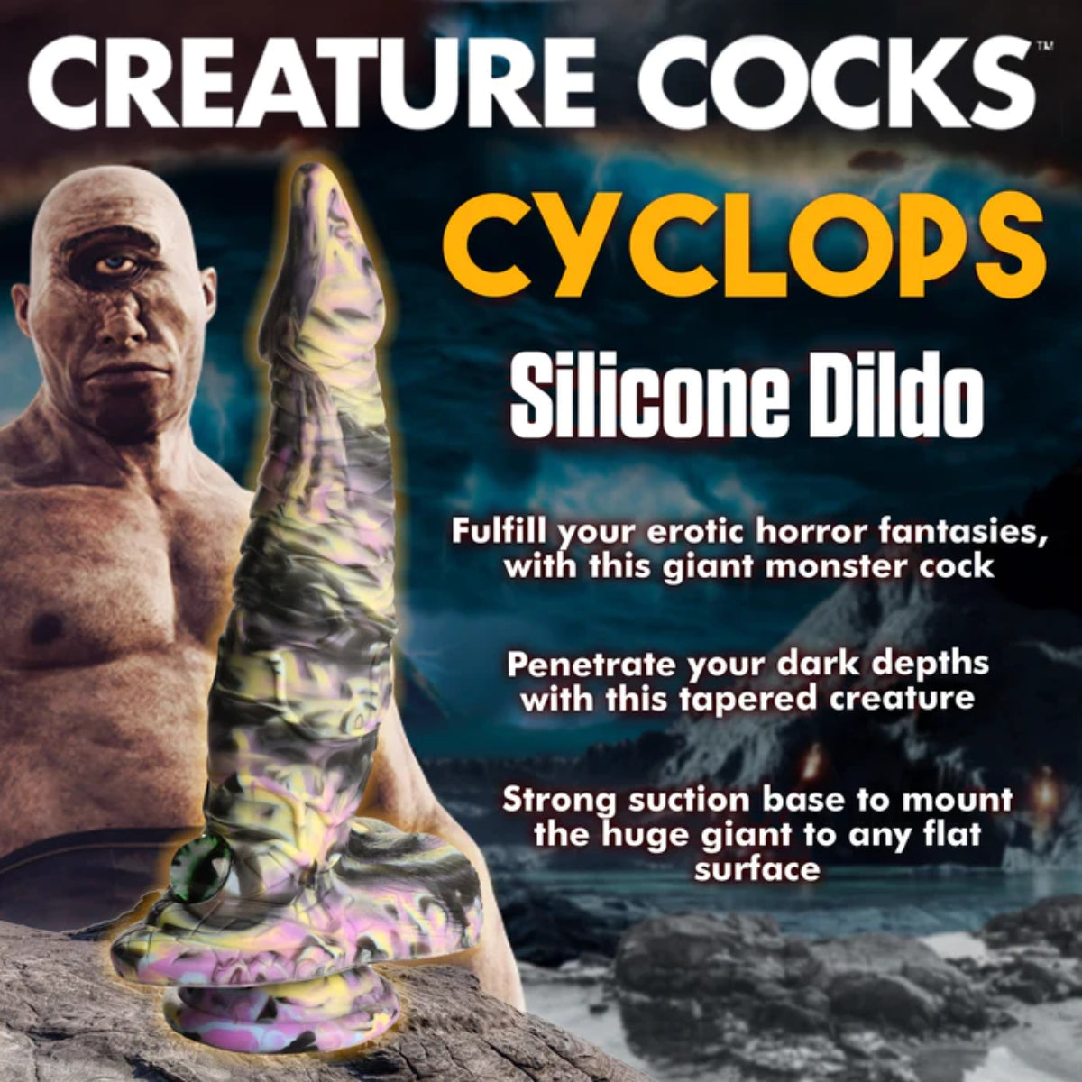 Creature Cocks Cyclops Monster Silicone Dildo Multi Colour - Simply Pleasure