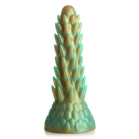 Creature Cocks Stegosaurus Spiky Reptile Silicone Dildo Gold Teal - Simply Pleasure