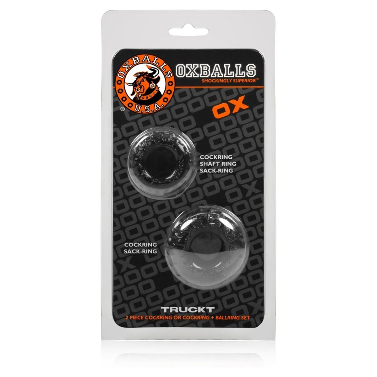 Oxballs Truckt Cock Ring 2 Pack Black