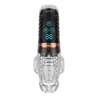 Amovibe Alpha Sucking & Vibrating Male Masturbator Black Clear