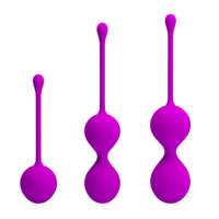Pretty Love Kegel Ball 3 Piece Training Set Purple