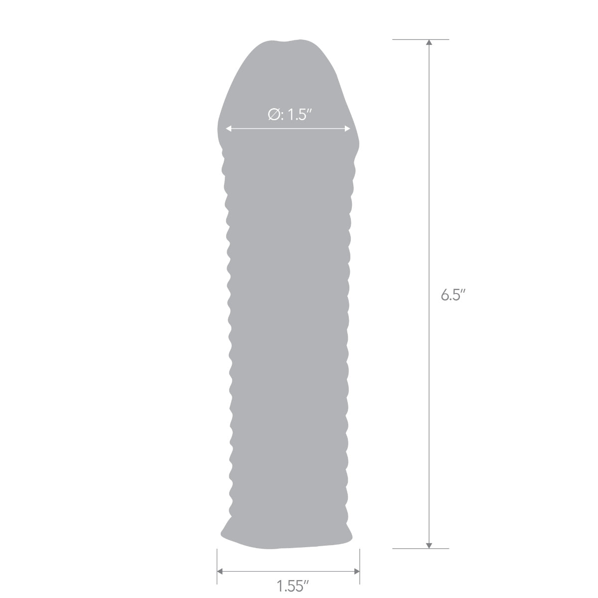 Blue Line Clear Textured Penis Enhancing Sleeve Extension 6.5 Inch - Simply Pleasure