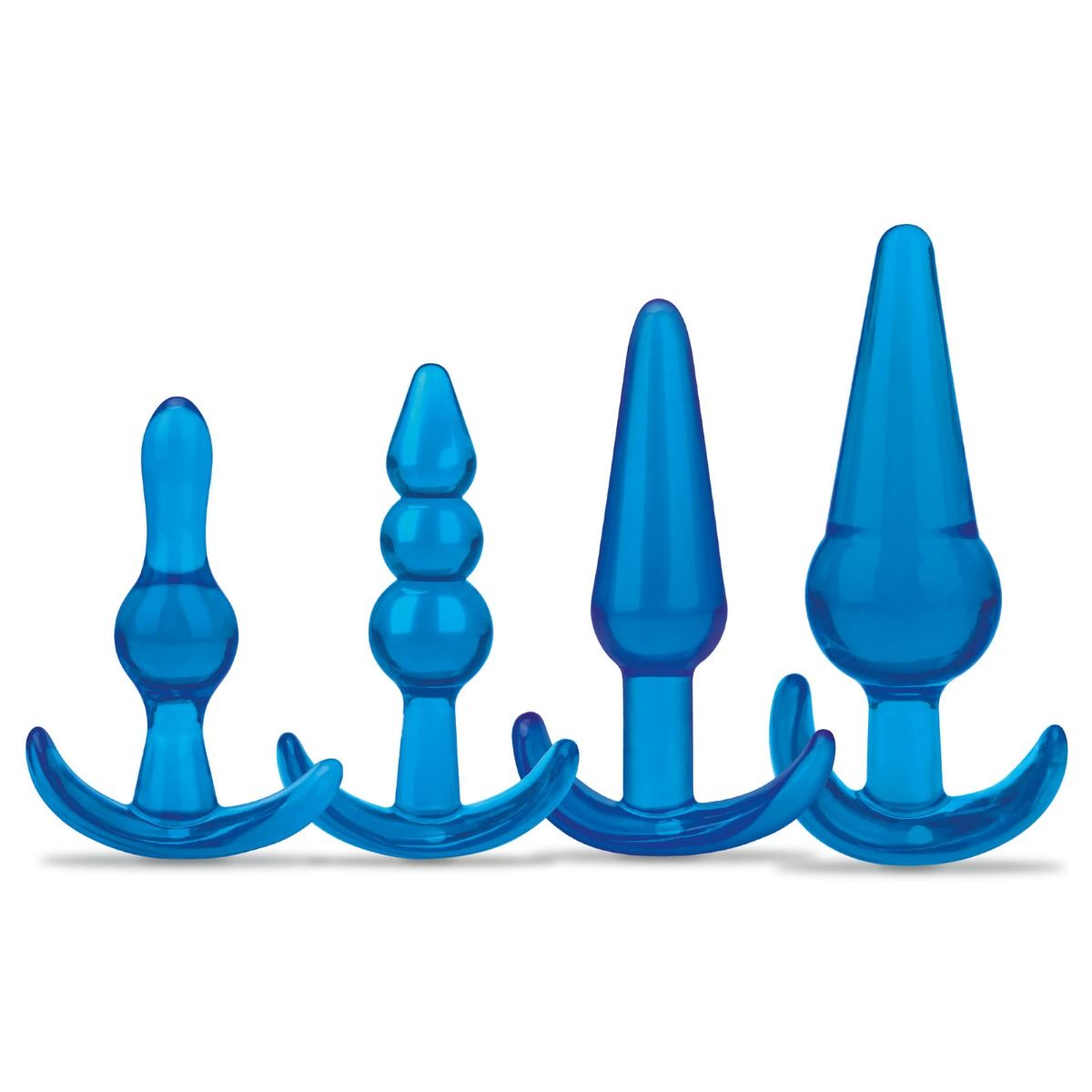Blue Line 4 Piece Anal Training Butt Plug Set Blue - Simply Pleasure