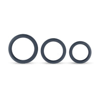 Boners 3 Piece Flat Cock Ring Kit Grey - Simply Pleasure