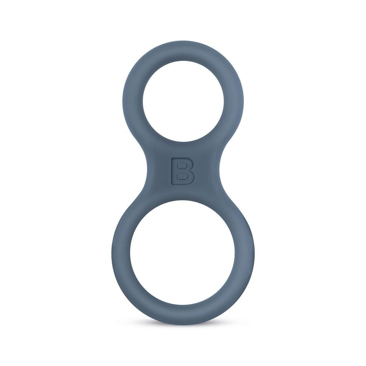 Boners Silicone Cock Ring And Ball Stretcher Grey - Simply Pleasure