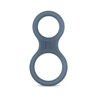 Boners Silicone Cock Ring And Ball Stretcher Grey - Simply Pleasure
